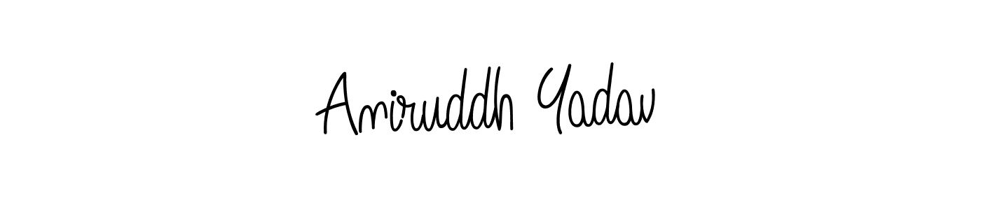 Make a beautiful signature design for name Aniruddh Yadav. With this signature (Angelique-Rose-font-FFP) style, you can create a handwritten signature for free. Aniruddh Yadav signature style 5 images and pictures png