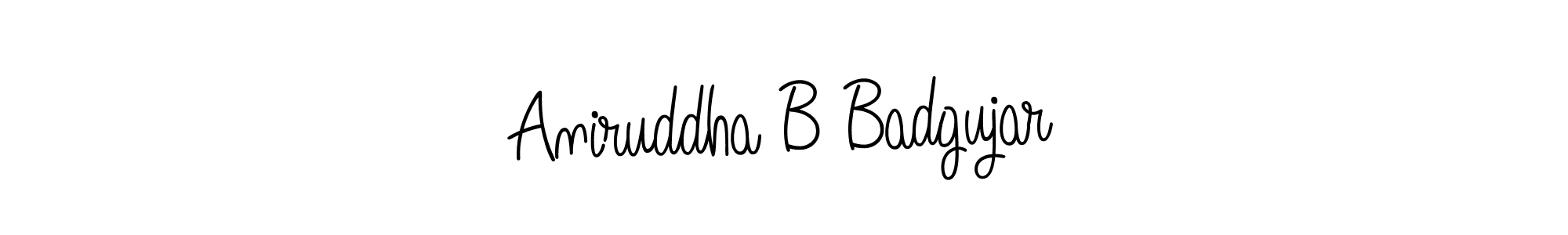 Use a signature maker to create a handwritten signature online. With this signature software, you can design (Angelique-Rose-font-FFP) your own signature for name Aniruddha B Badgujar. Aniruddha B Badgujar signature style 5 images and pictures png