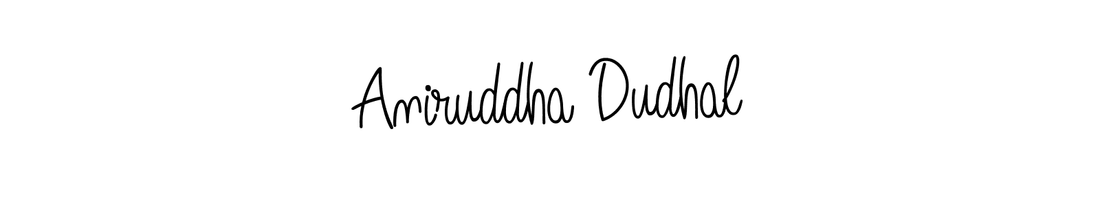 Aniruddha Dudhal stylish signature style. Best Handwritten Sign (Angelique-Rose-font-FFP) for my name. Handwritten Signature Collection Ideas for my name Aniruddha Dudhal. Aniruddha Dudhal signature style 5 images and pictures png