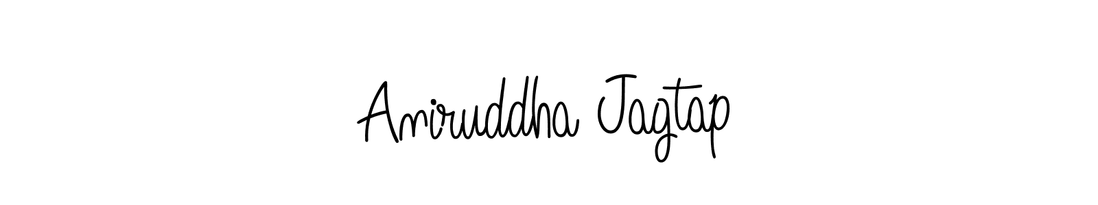 Use a signature maker to create a handwritten signature online. With this signature software, you can design (Angelique-Rose-font-FFP) your own signature for name Aniruddha Jagtap. Aniruddha Jagtap signature style 5 images and pictures png