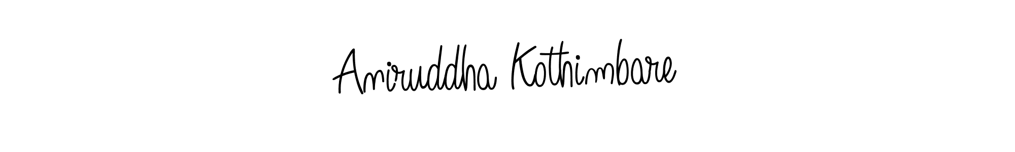 How to make Aniruddha Kothimbare name signature. Use Angelique-Rose-font-FFP style for creating short signs online. This is the latest handwritten sign. Aniruddha Kothimbare signature style 5 images and pictures png