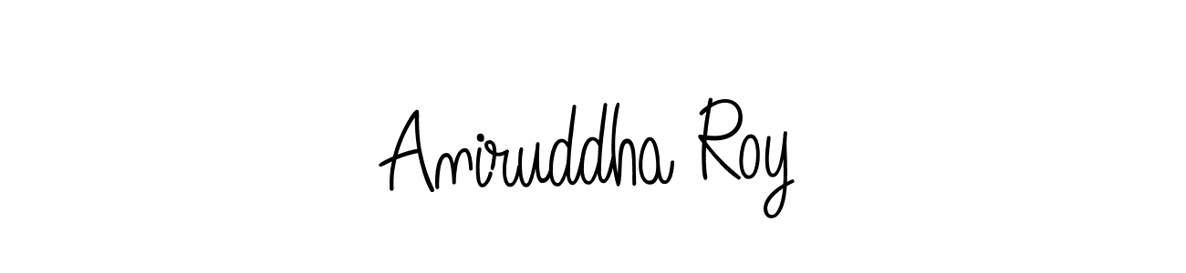 Use a signature maker to create a handwritten signature online. With this signature software, you can design (Angelique-Rose-font-FFP) your own signature for name Aniruddha Roy. Aniruddha Roy signature style 5 images and pictures png