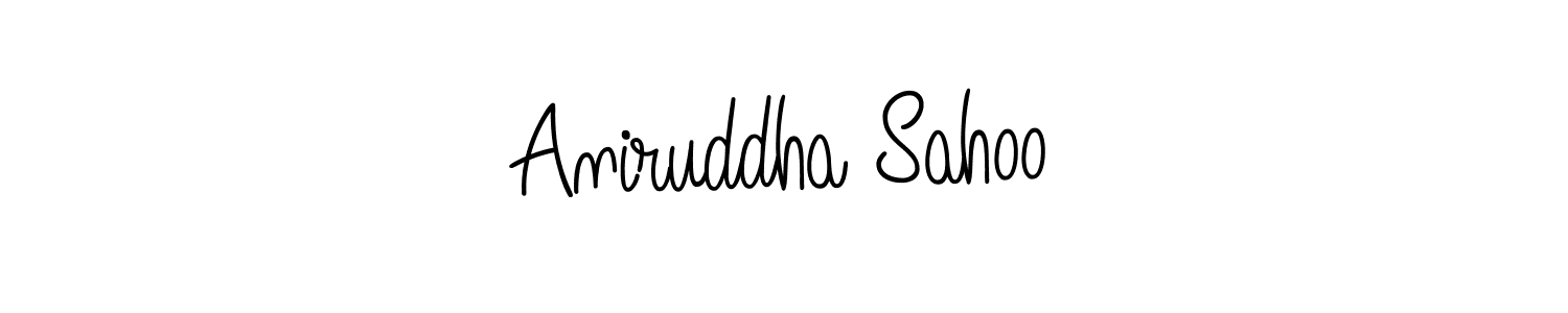 You should practise on your own different ways (Angelique-Rose-font-FFP) to write your name (Aniruddha Sahoo) in signature. don't let someone else do it for you. Aniruddha Sahoo signature style 5 images and pictures png