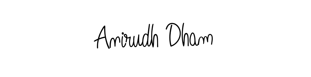 Also we have Anirudh Dham name is the best signature style. Create professional handwritten signature collection using Angelique-Rose-font-FFP autograph style. Anirudh Dham signature style 5 images and pictures png