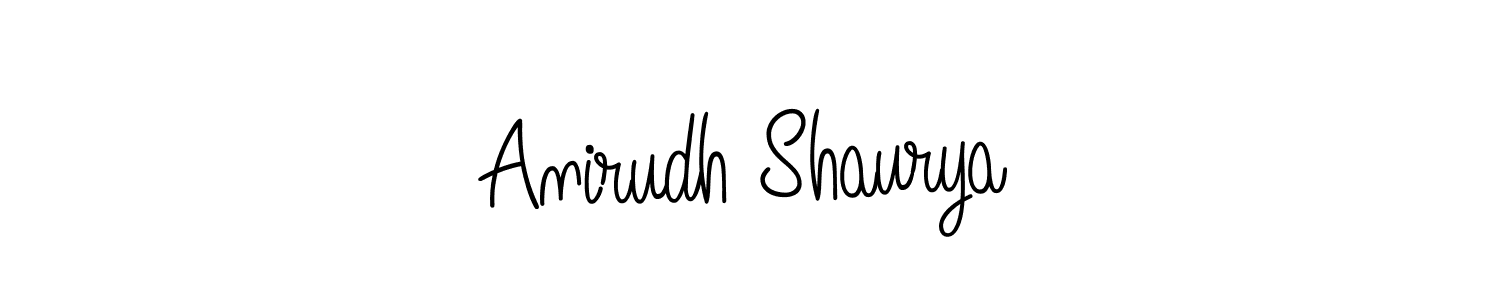 Anirudh Shaurya stylish signature style. Best Handwritten Sign (Angelique-Rose-font-FFP) for my name. Handwritten Signature Collection Ideas for my name Anirudh Shaurya. Anirudh Shaurya signature style 5 images and pictures png