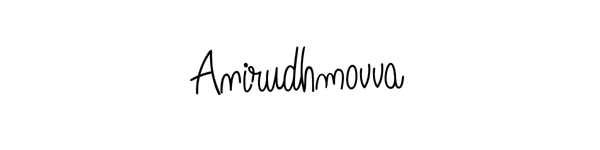 The best way (Angelique-Rose-font-FFP) to make a short signature is to pick only two or three words in your name. The name Anirudhmovva include a total of six letters. For converting this name. Anirudhmovva signature style 5 images and pictures png