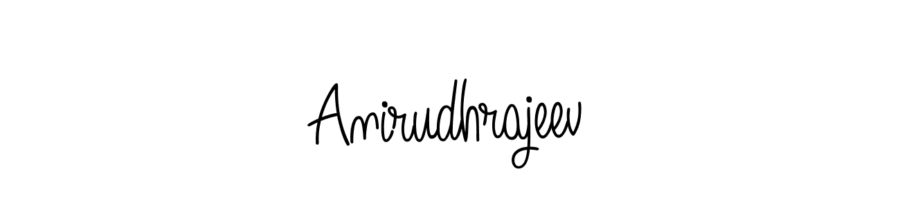 Use a signature maker to create a handwritten signature online. With this signature software, you can design (Angelique-Rose-font-FFP) your own signature for name Anirudhrajeev. Anirudhrajeev signature style 5 images and pictures png