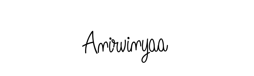 You should practise on your own different ways (Angelique-Rose-font-FFP) to write your name (Anirvinyaa) in signature. don't let someone else do it for you. Anirvinyaa signature style 5 images and pictures png