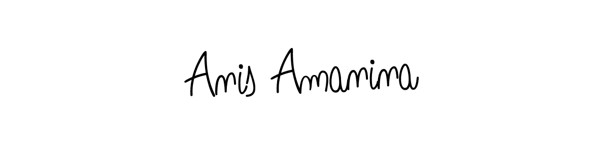 Design your own signature with our free online signature maker. With this signature software, you can create a handwritten (Angelique-Rose-font-FFP) signature for name Anis Amanina. Anis Amanina signature style 5 images and pictures png