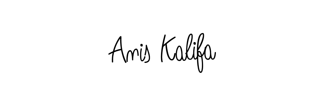 Use a signature maker to create a handwritten signature online. With this signature software, you can design (Angelique-Rose-font-FFP) your own signature for name Anis Kalifa. Anis Kalifa signature style 5 images and pictures png
