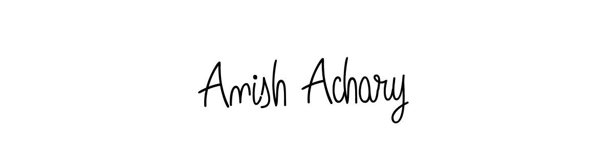 How to Draw Anish Achary signature style? Angelique-Rose-font-FFP is a latest design signature styles for name Anish Achary. Anish Achary signature style 5 images and pictures png