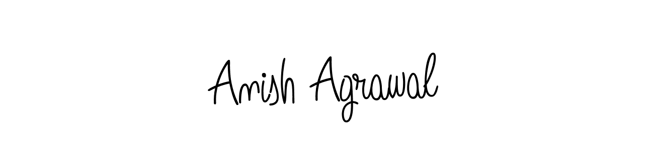 Create a beautiful signature design for name Anish Agrawal. With this signature (Angelique-Rose-font-FFP) fonts, you can make a handwritten signature for free. Anish Agrawal signature style 5 images and pictures png
