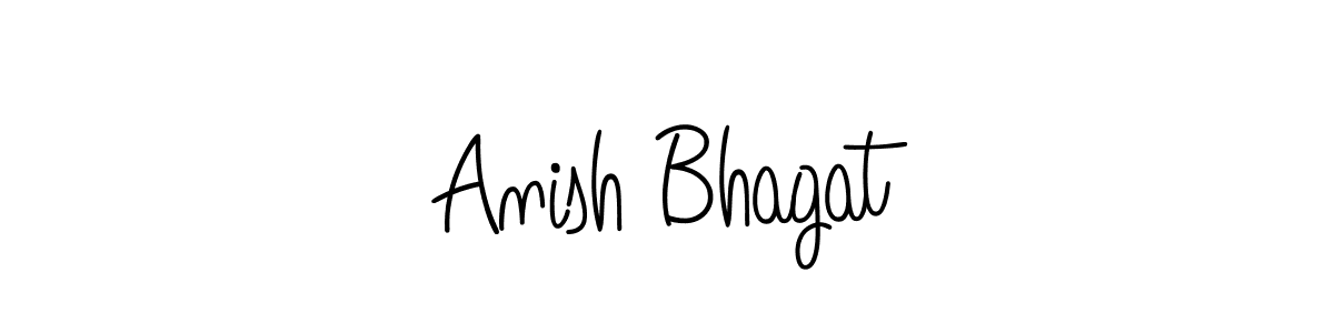 The best way (Angelique-Rose-font-FFP) to make a short signature is to pick only two or three words in your name. The name Anish Bhagat include a total of six letters. For converting this name. Anish Bhagat signature style 5 images and pictures png