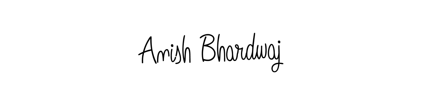 How to make Anish Bhardwaj name signature. Use Angelique-Rose-font-FFP style for creating short signs online. This is the latest handwritten sign. Anish Bhardwaj signature style 5 images and pictures png