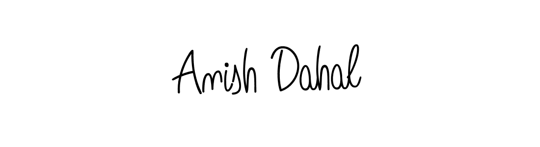 Design your own signature with our free online signature maker. With this signature software, you can create a handwritten (Angelique-Rose-font-FFP) signature for name Anish Dahal. Anish Dahal signature style 5 images and pictures png