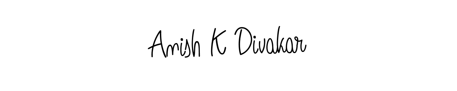 Design your own signature with our free online signature maker. With this signature software, you can create a handwritten (Angelique-Rose-font-FFP) signature for name Anish K Divakar. Anish K Divakar signature style 5 images and pictures png