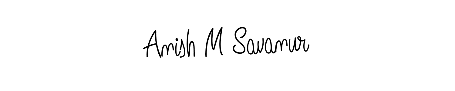 Anish M Savanur stylish signature style. Best Handwritten Sign (Angelique-Rose-font-FFP) for my name. Handwritten Signature Collection Ideas for my name Anish M Savanur. Anish M Savanur signature style 5 images and pictures png