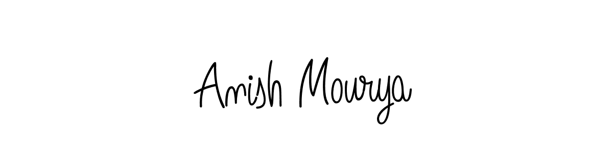 Also we have Anish Mourya name is the best signature style. Create professional handwritten signature collection using Angelique-Rose-font-FFP autograph style. Anish Mourya signature style 5 images and pictures png
