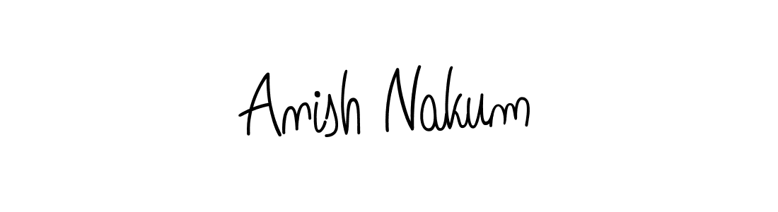 Make a beautiful signature design for name Anish Nakum. With this signature (Angelique-Rose-font-FFP) style, you can create a handwritten signature for free. Anish Nakum signature style 5 images and pictures png