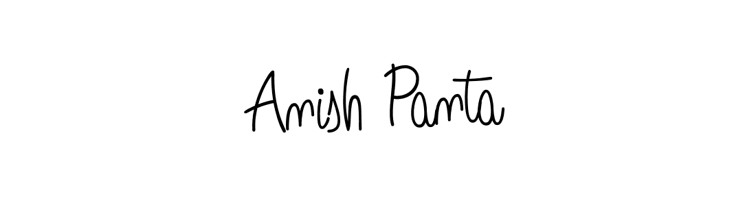 How to make Anish Panta name signature. Use Angelique-Rose-font-FFP style for creating short signs online. This is the latest handwritten sign. Anish Panta signature style 5 images and pictures png