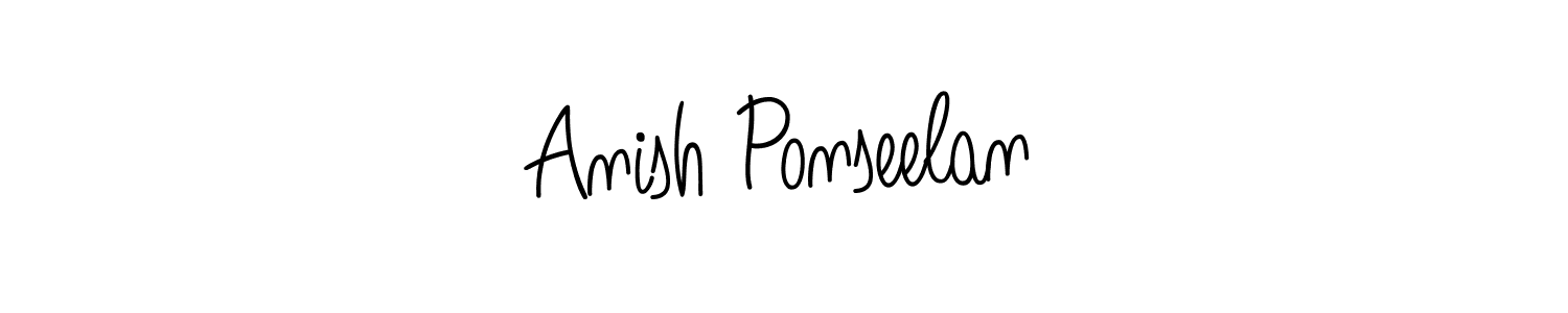 How to Draw Anish Ponseelan signature style? Angelique-Rose-font-FFP is a latest design signature styles for name Anish Ponseelan. Anish Ponseelan signature style 5 images and pictures png
