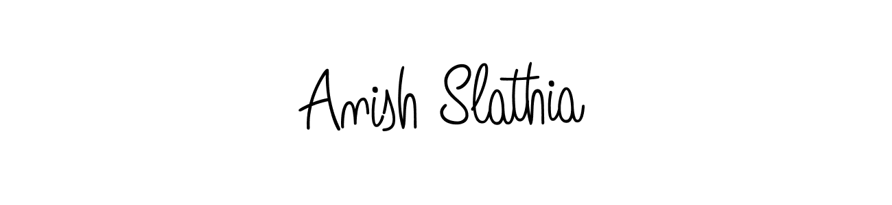 Create a beautiful signature design for name Anish Slathia. With this signature (Angelique-Rose-font-FFP) fonts, you can make a handwritten signature for free. Anish Slathia signature style 5 images and pictures png