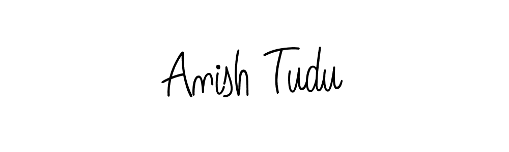 Design your own signature with our free online signature maker. With this signature software, you can create a handwritten (Angelique-Rose-font-FFP) signature for name Anish Tudu. Anish Tudu signature style 5 images and pictures png