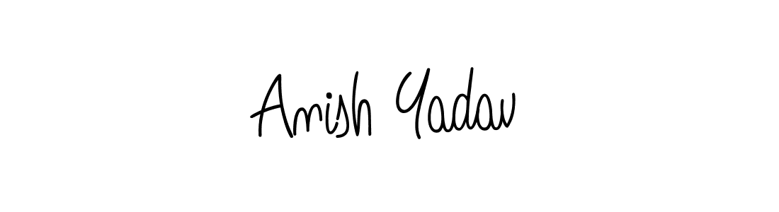 Design your own signature with our free online signature maker. With this signature software, you can create a handwritten (Angelique-Rose-font-FFP) signature for name Anish Yadav. Anish Yadav signature style 5 images and pictures png