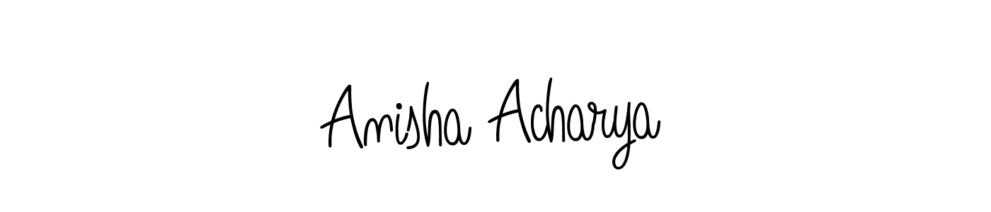 How to make Anisha Acharya signature? Angelique-Rose-font-FFP is a professional autograph style. Create handwritten signature for Anisha Acharya name. Anisha Acharya signature style 5 images and pictures png