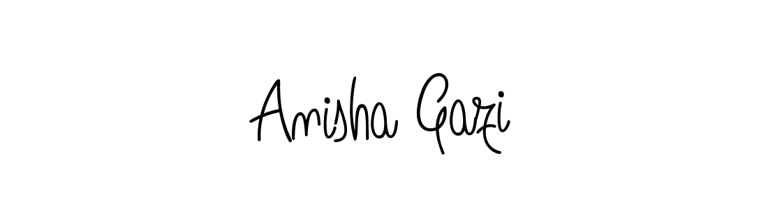 Use a signature maker to create a handwritten signature online. With this signature software, you can design (Angelique-Rose-font-FFP) your own signature for name Anisha Gazi. Anisha Gazi signature style 5 images and pictures png