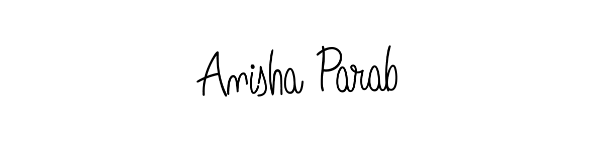The best way (Angelique-Rose-font-FFP) to make a short signature is to pick only two or three words in your name. The name Anisha Parab include a total of six letters. For converting this name. Anisha Parab signature style 5 images and pictures png