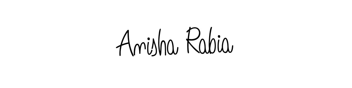 Use a signature maker to create a handwritten signature online. With this signature software, you can design (Angelique-Rose-font-FFP) your own signature for name Anisha Rabia. Anisha Rabia signature style 5 images and pictures png