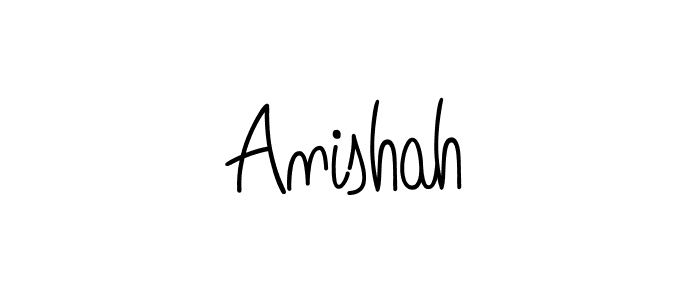 Create a beautiful signature design for name Anishah. With this signature (Angelique-Rose-font-FFP) fonts, you can make a handwritten signature for free. Anishah signature style 5 images and pictures png