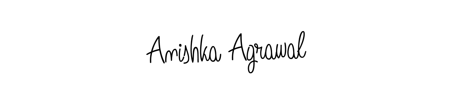 Create a beautiful signature design for name Anishka Agrawal. With this signature (Angelique-Rose-font-FFP) fonts, you can make a handwritten signature for free. Anishka Agrawal signature style 5 images and pictures png