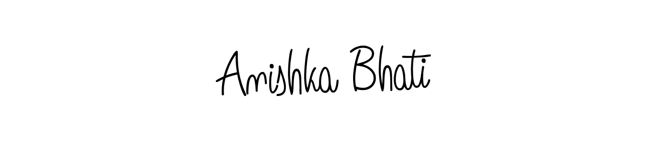 Also we have Anishka Bhati name is the best signature style. Create professional handwritten signature collection using Angelique-Rose-font-FFP autograph style. Anishka Bhati signature style 5 images and pictures png