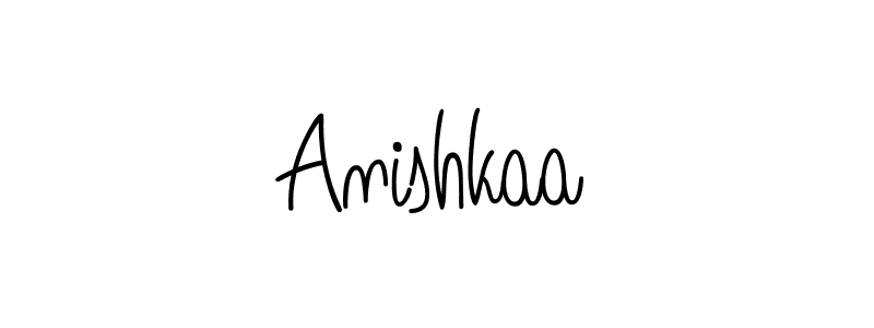 Create a beautiful signature design for name Anishkaa. With this signature (Angelique-Rose-font-FFP) fonts, you can make a handwritten signature for free. Anishkaa signature style 5 images and pictures png