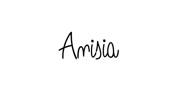 How to make Anisia name signature. Use Angelique-Rose-font-FFP style for creating short signs online. This is the latest handwritten sign. Anisia signature style 5 images and pictures png