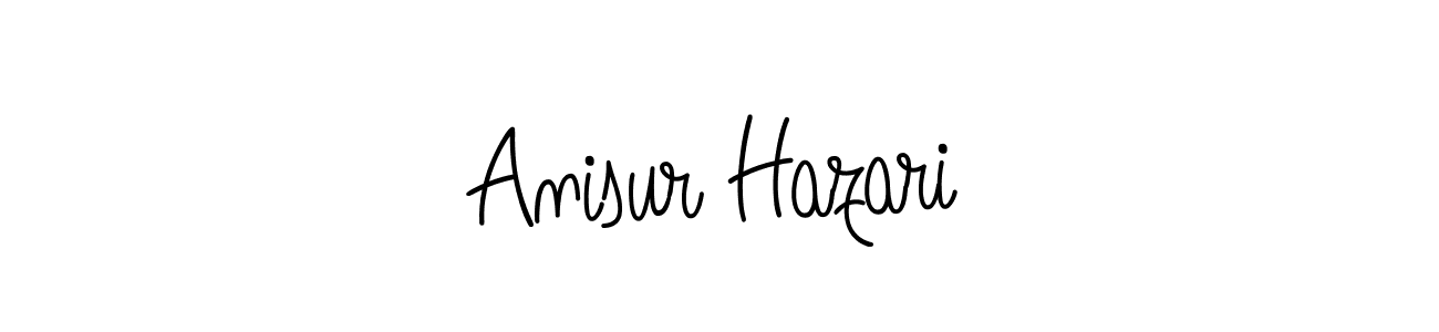 How to make Anisur Hazari name signature. Use Angelique-Rose-font-FFP style for creating short signs online. This is the latest handwritten sign. Anisur Hazari signature style 5 images and pictures png