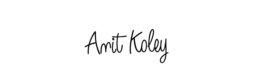 The best way (Angelique-Rose-font-FFP) to make a short signature is to pick only two or three words in your name. The name Anit Koley include a total of six letters. For converting this name. Anit Koley signature style 5 images and pictures png
