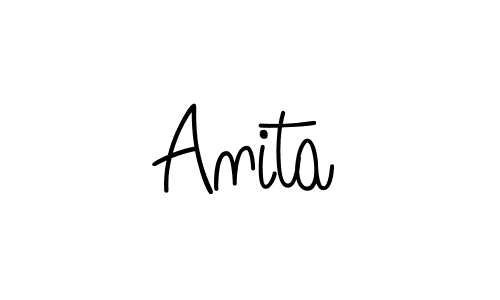 How to make Anita signature? Angelique-Rose-font-FFP is a professional autograph style. Create handwritten signature for Anita name. Anita signature style 5 images and pictures png