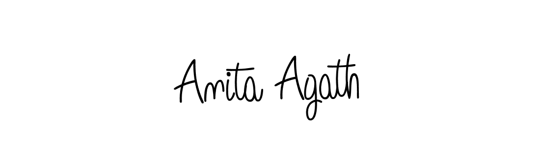 Check out images of Autograph of Anita Agath name. Actor Anita Agath Signature Style. Angelique-Rose-font-FFP is a professional sign style online. Anita Agath signature style 5 images and pictures png