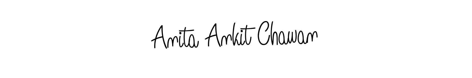 The best way (Angelique-Rose-font-FFP) to make a short signature is to pick only two or three words in your name. The name Anita Ankit Chawan include a total of six letters. For converting this name. Anita Ankit Chawan signature style 5 images and pictures png
