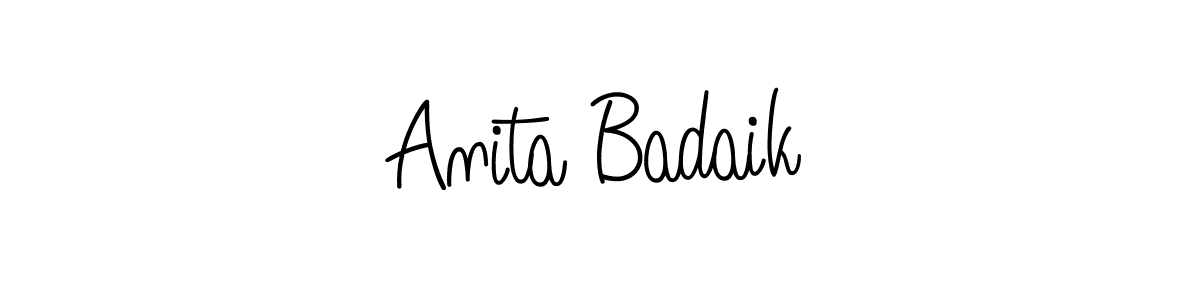 Once you've used our free online signature maker to create your best signature Angelique-Rose-font-FFP style, it's time to enjoy all of the benefits that Anita Badaik name signing documents. Anita Badaik signature style 5 images and pictures png
