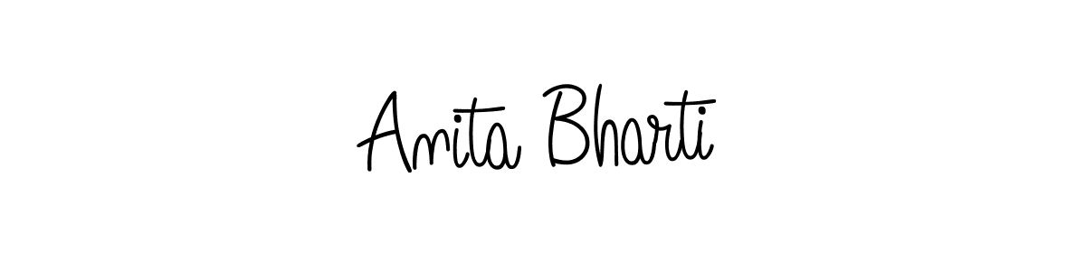 Create a beautiful signature design for name Anita Bharti. With this signature (Angelique-Rose-font-FFP) fonts, you can make a handwritten signature for free. Anita Bharti signature style 5 images and pictures png