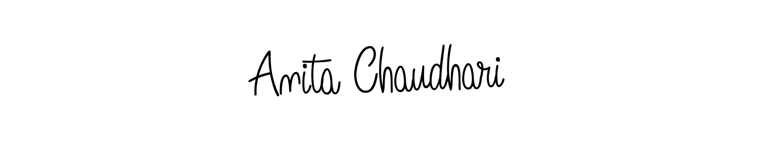 Anita Chaudhari stylish signature style. Best Handwritten Sign (Angelique-Rose-font-FFP) for my name. Handwritten Signature Collection Ideas for my name Anita Chaudhari. Anita Chaudhari signature style 5 images and pictures png