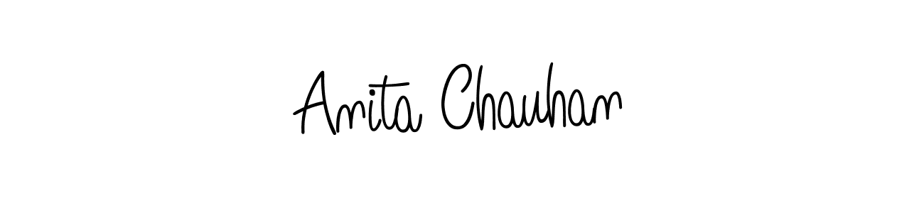 How to make Anita Chauhan name signature. Use Angelique-Rose-font-FFP style for creating short signs online. This is the latest handwritten sign. Anita Chauhan signature style 5 images and pictures png
