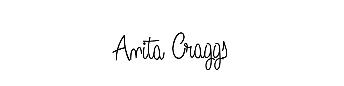 Make a beautiful signature design for name Anita Craggs. With this signature (Angelique-Rose-font-FFP) style, you can create a handwritten signature for free. Anita Craggs signature style 5 images and pictures png