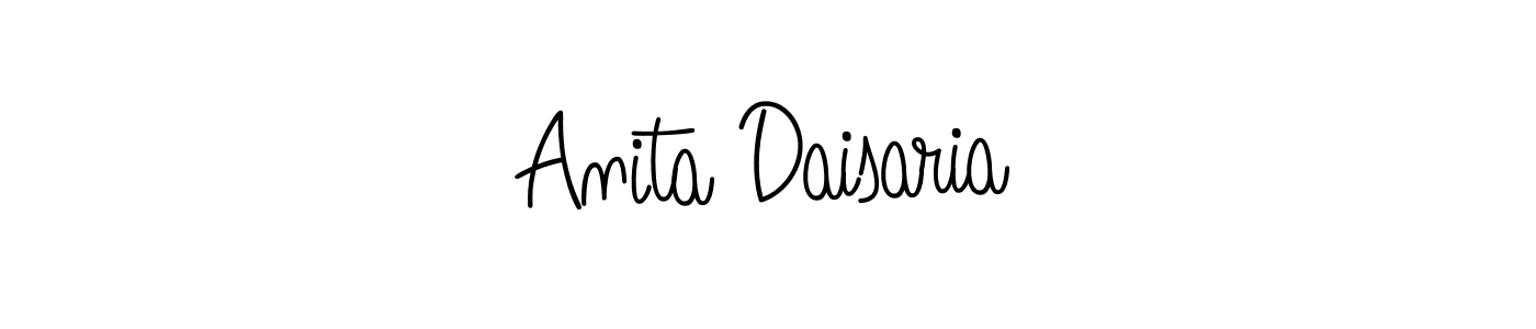 Use a signature maker to create a handwritten signature online. With this signature software, you can design (Angelique-Rose-font-FFP) your own signature for name Anita Daisaria. Anita Daisaria signature style 5 images and pictures png