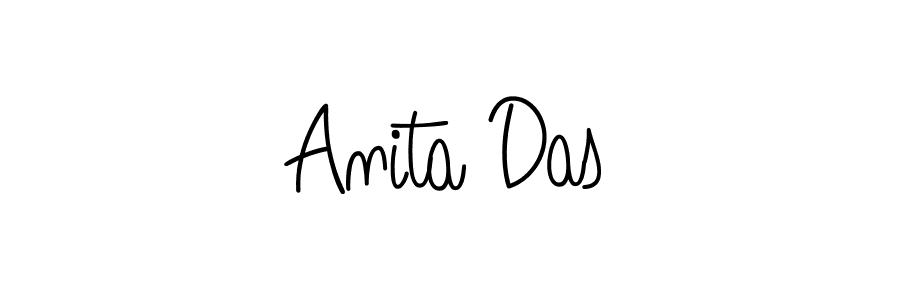 How to make Anita Das name signature. Use Angelique-Rose-font-FFP style for creating short signs online. This is the latest handwritten sign. Anita Das signature style 5 images and pictures png