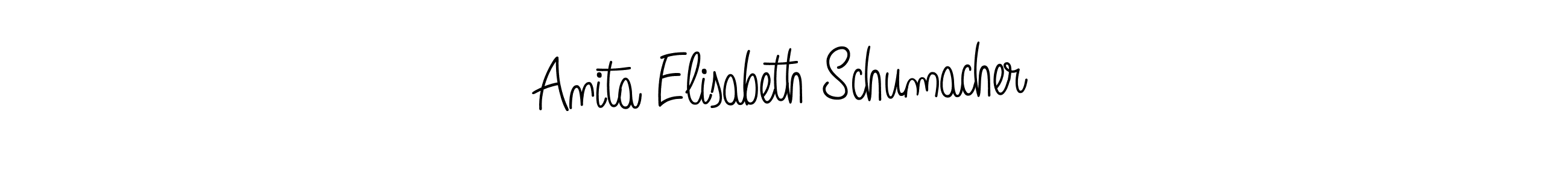 Design your own signature with our free online signature maker. With this signature software, you can create a handwritten (Angelique-Rose-font-FFP) signature for name Anita Elisabeth Schumacher. Anita Elisabeth Schumacher signature style 5 images and pictures png